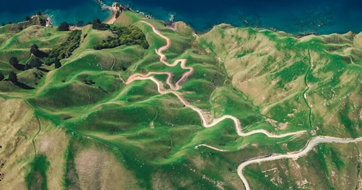 Image of mountain path near the sea